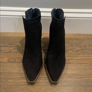 Vince Camuto Black Suede Heeled Boots